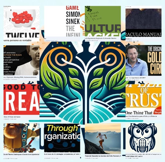 Collage of newsletter chapter covers around the Cultivating Talent logo