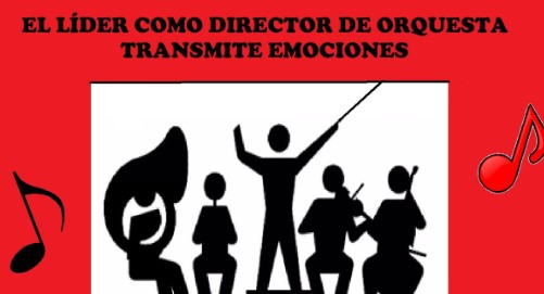 The leader as an orchestra conductor conveying emotion