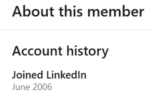 Manu Soriano's first LinkedIn profile, back in 2006
