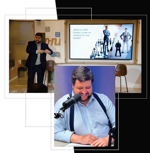 Manu Soriano giving a talk